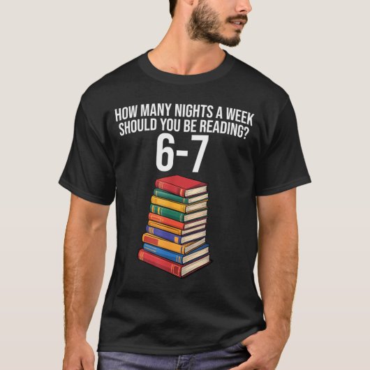 Funny Reading Book Teacher 67 Six Seven Meme T-Shirt (Vorderseite)