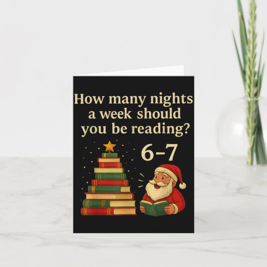 Funny Reading Christmas Tree Book– Reading 6 7 Mem Karte (Vorderseite)