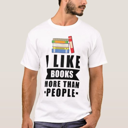 Funny Reading Design T-Shirt (Vorderseite)