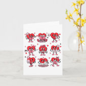 Funny Reading Heart Book Valentinstag Teacher Wo Karte (Gelbe Blume)