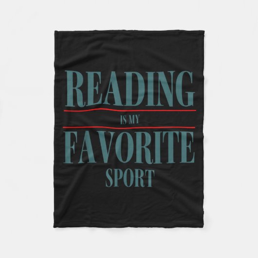 Funny Reading Is My Favorite Srt Book Lover Quote Fleecedecke (Vorderseite)
