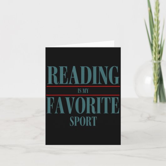Funny Reading Is My Favorite Srt Book Lover Quote Karte (Vorderseite)