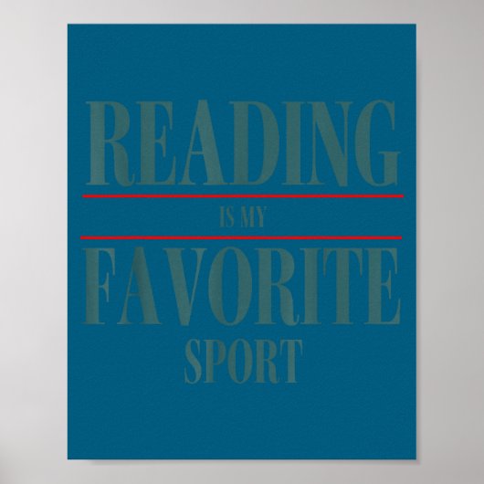 Funny Reading Is My Favorite Srt Book Lover Quote  Poster (Vorne)