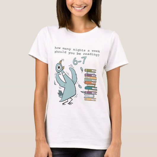 Funny Reading Meme – 6–7 Nights a Week – Cute Book T-Shirt (Vorderseite)