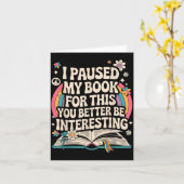 Funny Reading Quote For Bookworm And Librarian  Karte (Gelbe Blume)