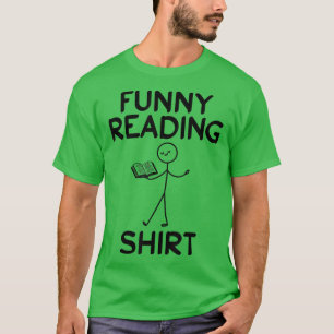 Funny Reading Shirt Book Reading Strichmännchen Bo