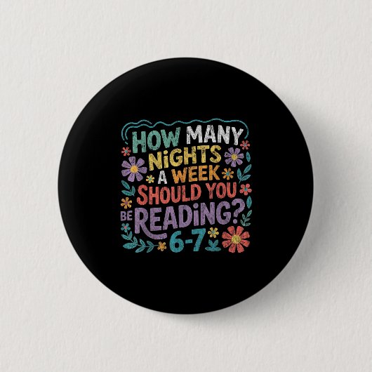 Funny Reading Six Seven Meme Book Lover 67 Teacher Button (Vorderseite)