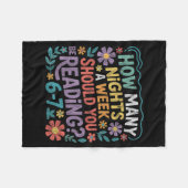 Funny Reading Six Seven Meme Book Lover 67 Teacher Fleecedecke (Vorderseite (Horizontal))