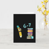 Funny Reading Six Seven Meme Book Lover 67 Teacher Karte (Gelbe Blume)
