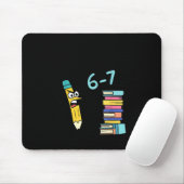 Funny Reading Six Seven Meme Book Lover 67 Teacher Mousepad (Mit Mouse)