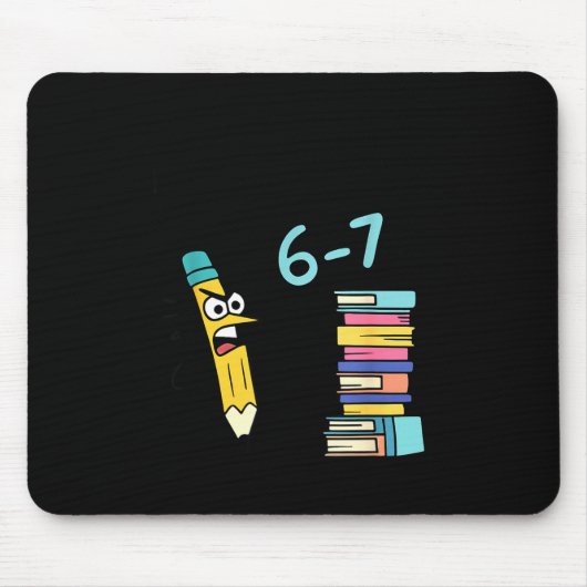 Funny Reading Six Seven Meme Book Lover 67 Teacher Mousepad (Vorne)