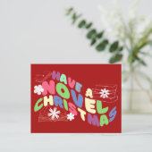 Funny Reading Wavy Texte für Bookon Weihnachten Postkarte (Stehend Vorderseite)