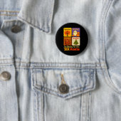 Funny Ready Ber Months Autumn Halloween Thanksgivi Button (Beispiel)