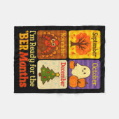 Funny Ready Ber Months Autumn Halloween Thanksgivi Fleecedecke (Vorderseite (Horizontal))