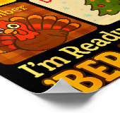 Funny Ready Ber Months Autumn Halloween Thanksgivi Poster (Ecke)