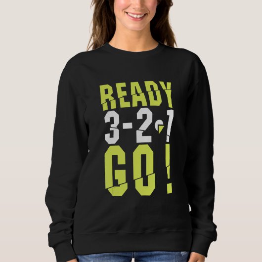 Funny ready go start für Runner Running Co Sweatshirt (Vorderseite)