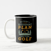 Funny Ready Quote Rezisionsplan Spielen Golf Zweifarbige Tasse (Links)