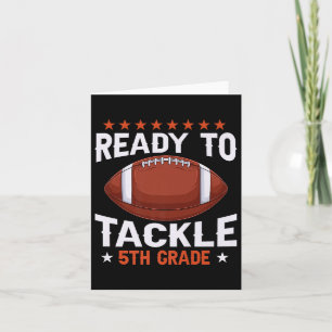 Funny ready to fight 5th 5 th Grade Football back Karte