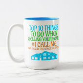 Funny Real Anwesen Agent Broker Geschenk Realtor Zweifarbige Tasse (Links)