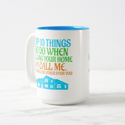 Funny Real Anwesen Agent Broker Geschenk Realtor Zweifarbige Tasse (Vorderseite Links)