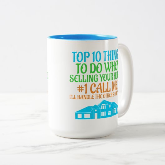 Funny Real Anwesen Agent Broker Geschenk Realtor Zweifarbige Tasse (VorderseiteRechts)