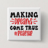 Funny Real Anwesen Agent Geschenk Zuhause Broker R Button (Vorderseite)