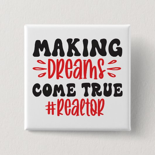 Funny Real Anwesen Agent Geschenk Zuhause Broker R Button (Vorderseite)