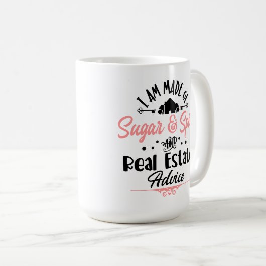 Funny Real Anwesen Agent Geschenk Zuhause Broker R Kaffeetasse (VorderseiteRechts)