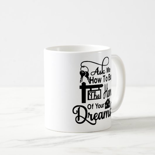 Funny Real Anwesen Agent House Broker Realtor Gesc Kaffeetasse (VorderseiteRechts)