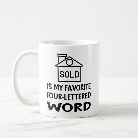 Funny Real Anwesen Agent House Broker Realtor Gesc Kaffeetasse (Links)
