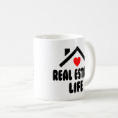 Funny Real Anwesen Agent House Broker Realtor Gesc Kaffeetasse (VorderseiteRechts)