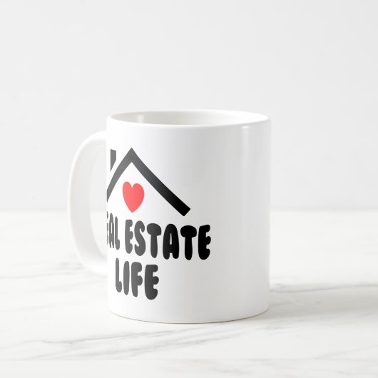 Funny Real Anwesen Agent House Broker Realtor Gesc Kaffeetasse (Vorderseite Links)