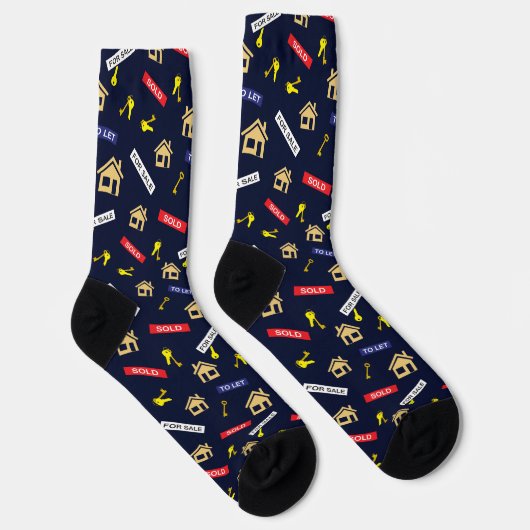 Funny Real Anwesen Agent Novelty Socken (Rechts)