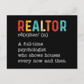 Funny Real Anwesen Agent Realtor Job Beschreibung Postkarte (Vorderseite)