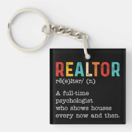 Funny Real Anwesen Agent Realtor Job Beschreibung Schlüsselanhänger