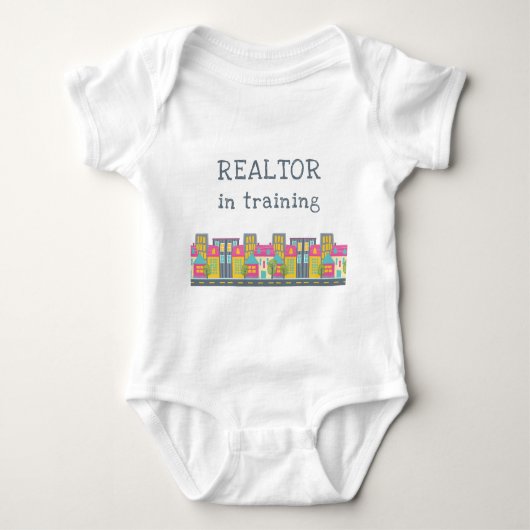Funny Real Anwesen Agent Schwangerschaft Geschenk Baby Strampler (Vorderseite)