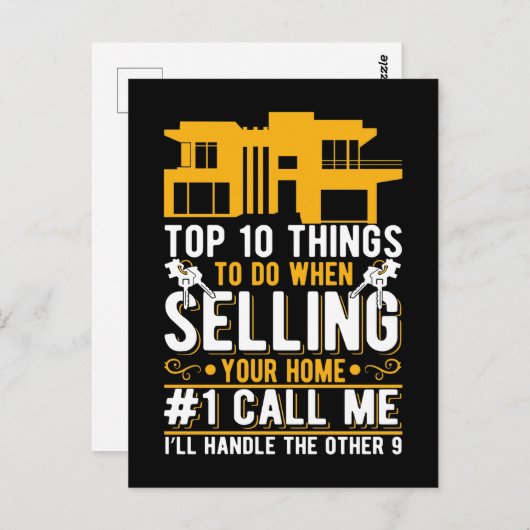 Funny Real Anwesen Agent Spaß Property Broker Postkarte (Vorne/Hinten)