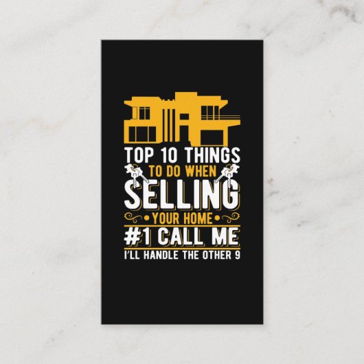 Funny Real Anwesen Agent Spaß Property Broker Visitenkarte (Vorderseite)