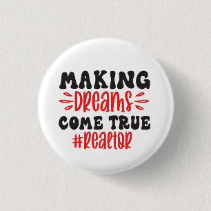 Funny Real Anwesen Agent Zuhause Broker Realtor Button