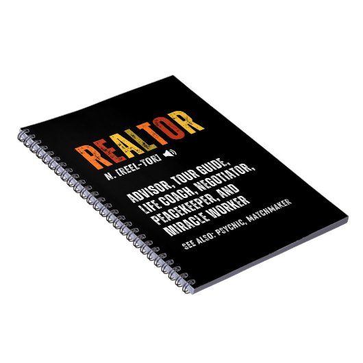 Funny Real Anwesen Broker Realtor Notizblock (Rechte Seite)