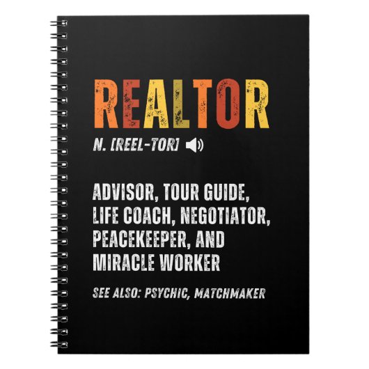 Funny Real Anwesen Broker Realtor Notizblock (Vorderseite)