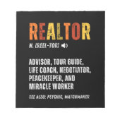 Funny Real Anwesen Broker Realtor Notizblock (Vorderseite)