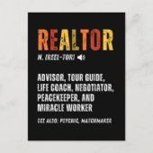 Funny Real Anwesen Broker Realtor Postkarte (Vorderseite)