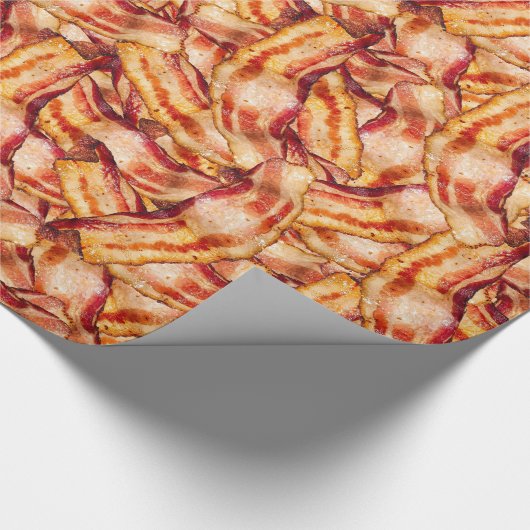 Funny Real Bacon Pattern Gag Gift Geschenkpapier (Ecke)
