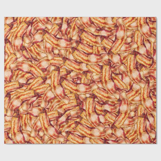 Funny Real Bacon Pattern Gag Gift Geschenkpapier (Flach)