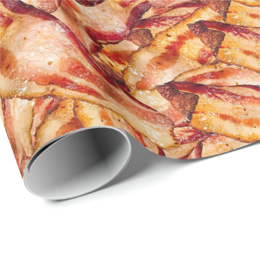 Funny Real Bacon Pattern Gag Gift Geschenkpapier (Rolleneckpunkt)
