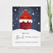 funny real estate agent Happy Christmas greetings  Karte (Vorderseite)