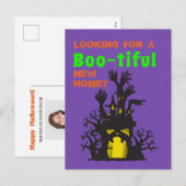 Funny Real Estate Haunted House Halloween Feiertagspostkarte (Vorne/Hinten)