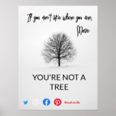 funny real estate postcard you're not a tree poster (Vorne)