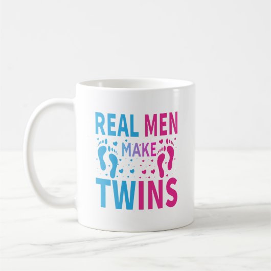 Funny real men twin word art kaffeetasse (Links)